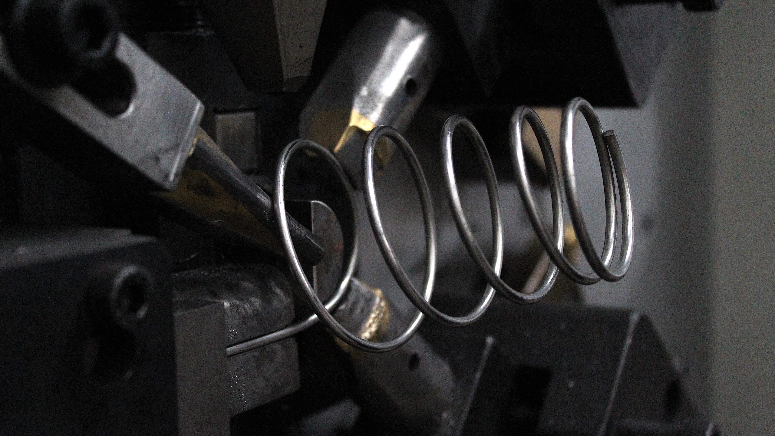 Conical Spring being produced with Wire Forming technology from Transworld Engineering Ltd.